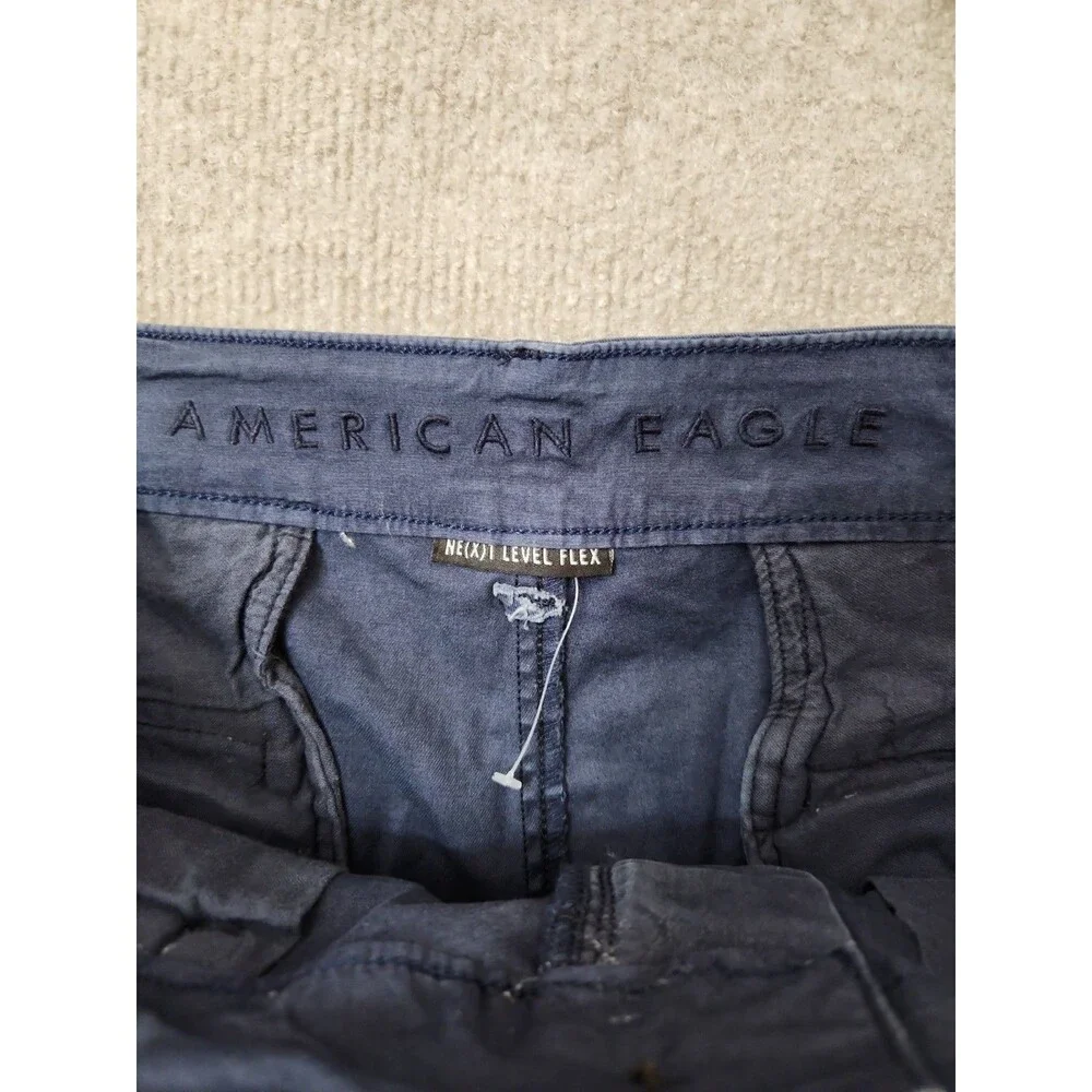 American Eagle Next Level Flex Shorts Mens 34 Blue Classic Fit Stretch